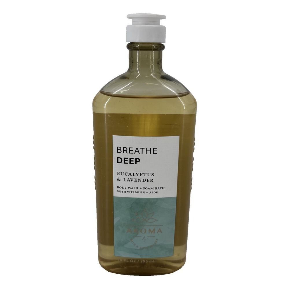 Bath & Body Works Breathe Deep Body Wash Foam Bath Eucalyptus Lavender 10 OZ New